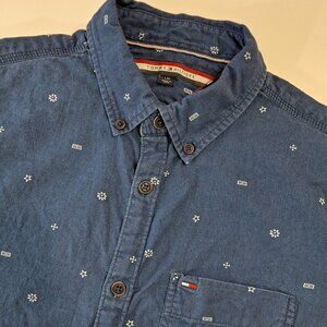 Tommy Hilfiger Navy/white Patterned Casual Shirt